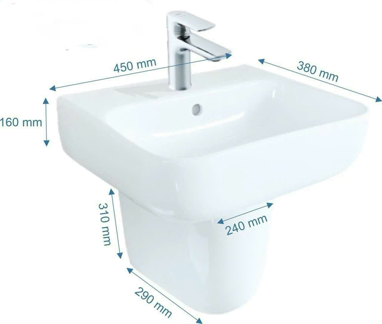Lavabo vuông nhỏ Sunnest