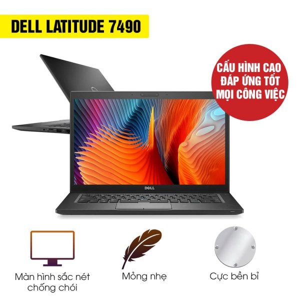 Laptop Cũ Dell Latitude 7490 - Intel Core i5 8250u ram 8gb ổ ssd 256gb màn 14 ich fullhd