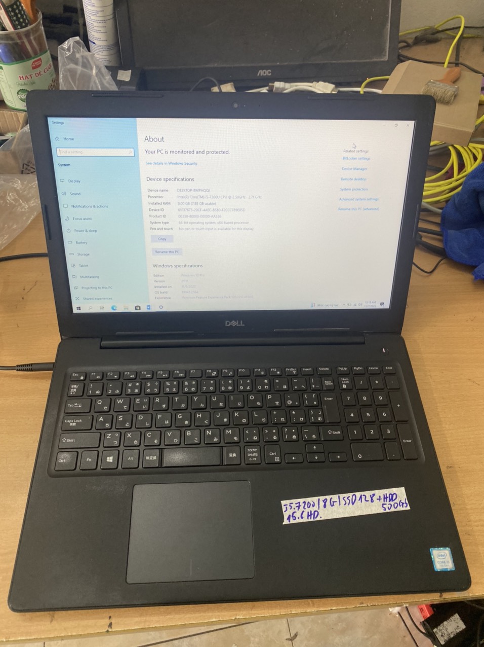 Laptop dell latitude 3590 i5-7200u/8gb/ssd128gb+hdd 500gb lcd 15.6hd