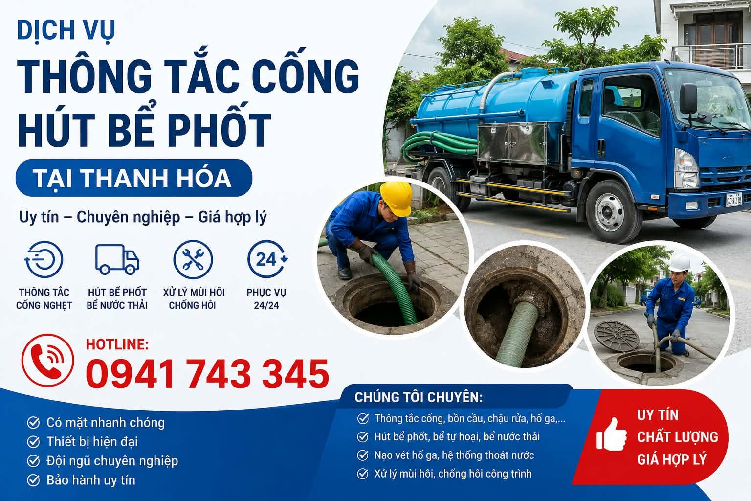 THÔNG TẮC CỐNG.THÔNG BỒN CẦU TẠI THANH HOÁ 99K