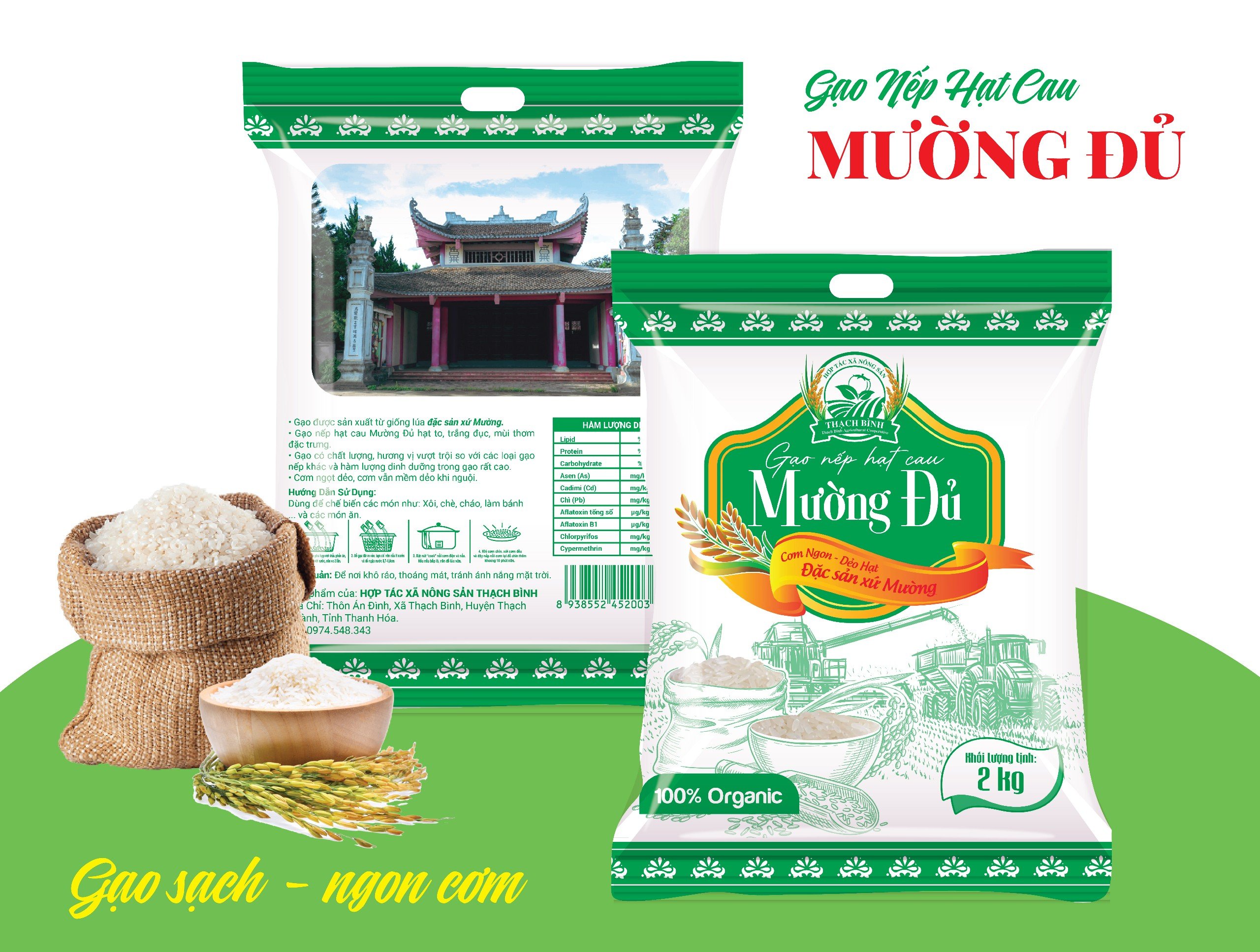 GẠO NẾP HẠT CAU MƯỜNG ĐỦ