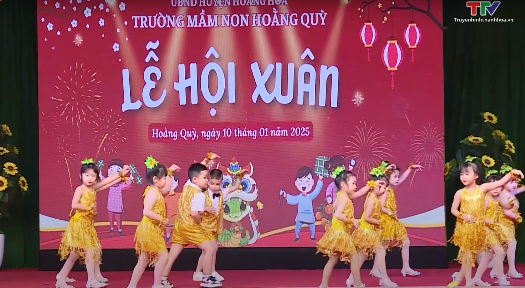 Đài PTTH Thanh Hóa đưa tin về sự kiện "Lễ Hội Xuân" của Trường mầm non Hoằng Quỳ