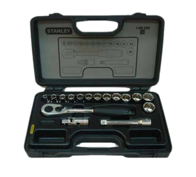 Bộ khẩu hệ 1/2&quot; 12 cạnh 16 chi tiết 8-24mm Stanley 89-092