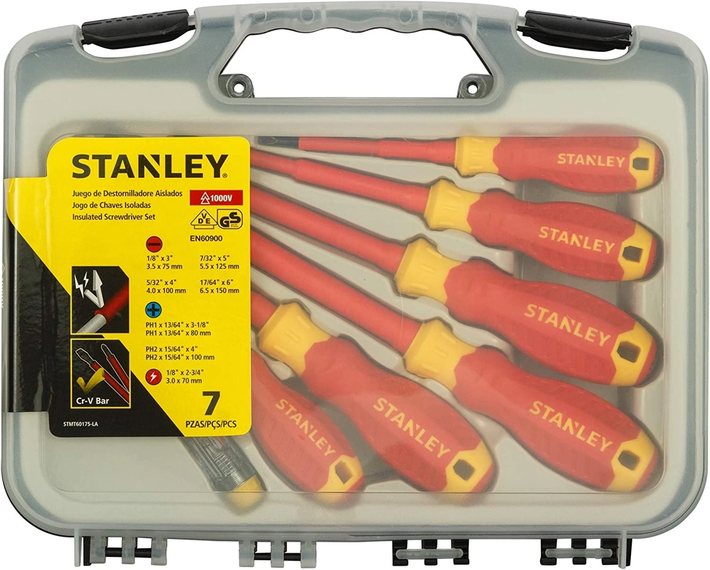 BỘ TÔ VÍT 7 CÂY CÁCH ĐIỆN 1000V STANLEY STMT60175